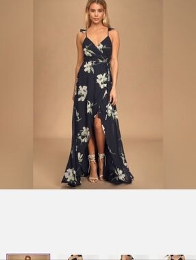 Floral Navy Dress size L